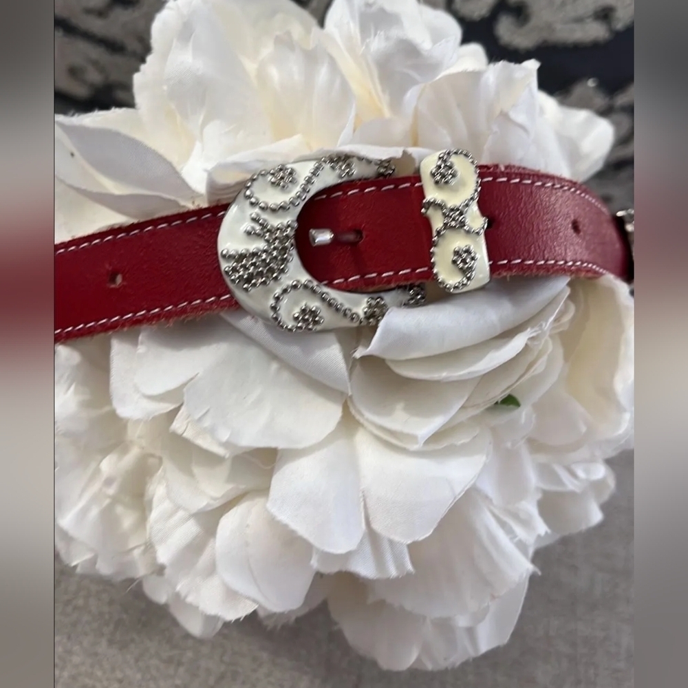Blumarine Baby Made In Italy Size 24 Genuine Leather Belt - Picture 2 of 9